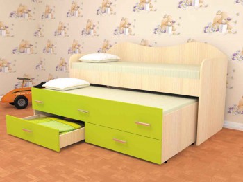Кровать детская Нимфа двухместная 2.0 Венге/Дуб молочный в Раздолинске - razdolinsk.mebel54.com | фото