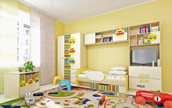 Детская комната Клаксон (Бежевый/корпус Клен) в Раздолинске - razdolinsk.mebel54.com | фото