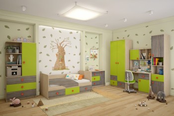 Детская комната Пуговка в Раздолинске - razdolinsk.mebel54.com | фото