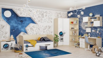 Детская комната Санни (Белый/корпус Клен) в Раздолинске - razdolinsk.mebel54.com | фото