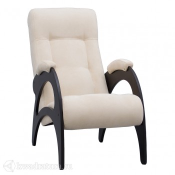 Кресло для отдыха Неаполь Модель 9 без лозы (Венге-эмаль/Ткань Ваниль Verona Vanilla) в Раздолинске - razdolinsk.mebel54.com | фото