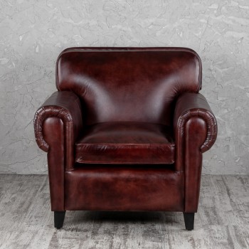 Кресло кожаное Элегант (Бордовый) в Раздолинске - razdolinsk.mebel54.com | фото
