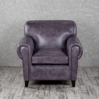 Кресло кожаное Элегант (Фиолетовый) в Раздолинске - razdolinsk.mebel54.com | фото