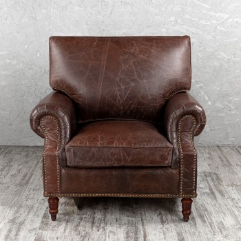 Кресло кожаное Лофт Аристократ (ширина 1100 мм) в Раздолинске - razdolinsk.mebel54.com | фото