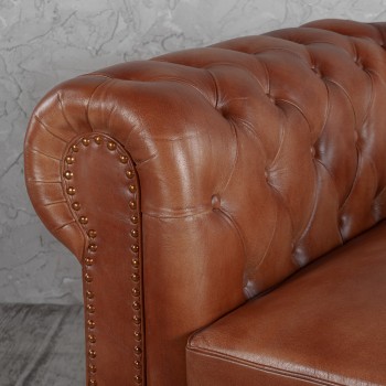 Кресло кожаное Лофт Честер (кожа) в Раздолинске - razdolinsk.mebel54.com | фото