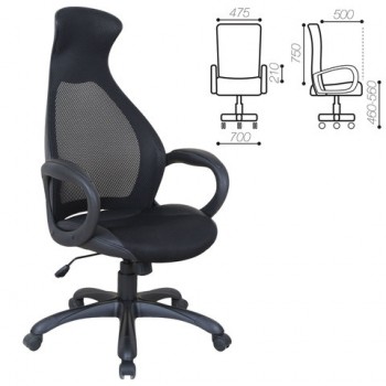 Кресло офисное BRABIX Genesis EX-517 (черное) в Раздолинске - razdolinsk.mebel54.com | фото