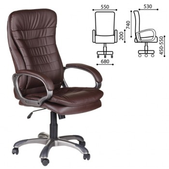 Кресло офисное BRABIX Omega EX-589 (коричневое) в Раздолинске - razdolinsk.mebel54.com | фото
