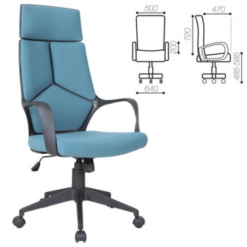Кресло офисное BRABIX Prime EX-515 (голубая ткань) в Раздолинске - razdolinsk.mebel54.com | фото