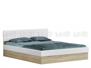 Кровать 1,4 спальня Фортуна (Дуб сонома/белый глянец) в Раздолинске - razdolinsk.mebel54.com | фото