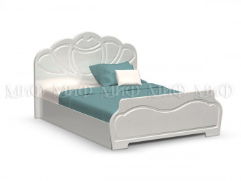 Кровать 1,4м Гармония (Белый/Белый глянец) в Раздолинске - razdolinsk.mebel54.com | фото