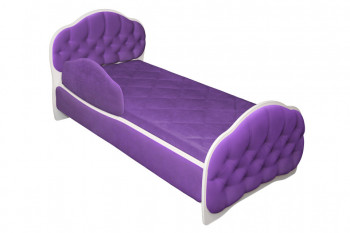 Кровать 160 Гармония 32 Фиолетовый (мягкий бортик) в Раздолинске - razdolinsk.mebel54.com | фото