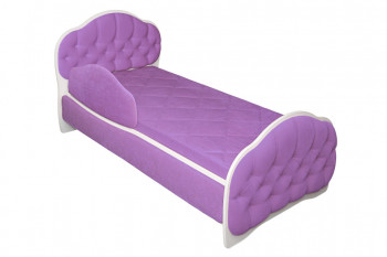Кровать 170 Гармония 67 Светло-фиолетовый (мягкий бортик) в Раздолинске - razdolinsk.mebel54.com | фото