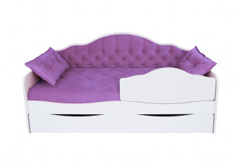 Кровать 170 серии Иллюзия Лайт 1 ящик 32 Фиолетовый (подушки) в Раздолинске - razdolinsk.mebel54.com | фото