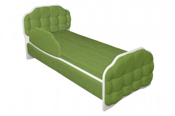 Кровать 190 Атлет Lux 76 Зелёный (мягкий бортик) в Раздолинске - razdolinsk.mebel54.com | фото