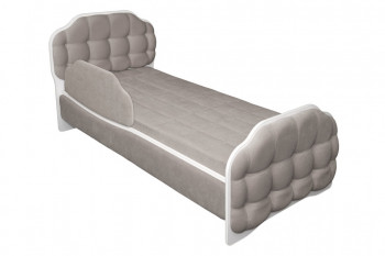Кровать 190 Атлет Lux 96 Серый (мягкий бортик) в Раздолинске - razdolinsk.mebel54.com | фото
