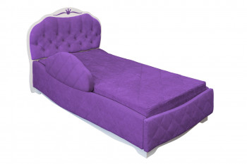 Кровать 190 Гармония Lux 32 Фиолетовый (мягкий бортик) в Раздолинске - razdolinsk.mebel54.com | фото