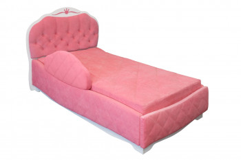 Кровать 190 Гармония Lux 36 Розовый (мягкий бортик) в Раздолинске - razdolinsk.mebel54.com | фото
