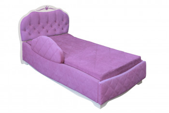Кровать 190 Гармония Lux 67 Светло-фиолетовый (мягкий бортик) в Раздолинске - razdolinsk.mebel54.com | фото