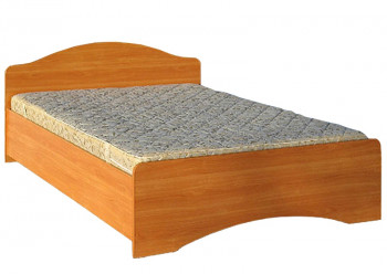 Кровать двойная 1600-1 без матраса (круглые спинки) Вишня Оксфорд в Раздолинске - razdolinsk.mebel54.com | фото