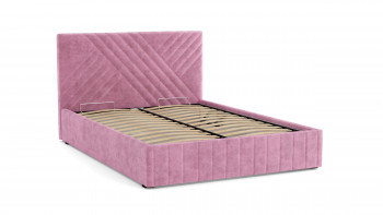Кровать Гамма ш. 1400 (без основания для хранения) (велюр тенерифе розовый) в Раздолинске - razdolinsk.mebel54.com | фото