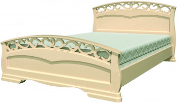 Кровать Грация-1 из массива сосны 1600*2000 Белый античный в Раздолинске - razdolinsk.mebel54.com | фото