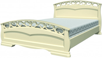 Кровать Грация-1 из массива сосны 1600*2000 Белый античный в Раздолинске - razdolinsk.mebel54.com | фото