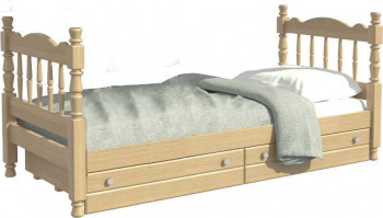 Кровать одинарная Аленка из массива сосны 800*1890 Сосна в Раздолинске - razdolinsk.mebel54.com | фото