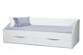Кровать одинарная "Фея - 3" (симметричная) New/(белый / белый / ДВПО: белый) в Раздолинске - razdolinsk.mebel54.com | фото