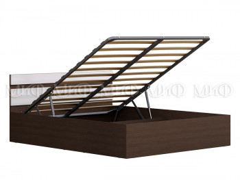 Кровать с подъемным механизмом Нэнси 1,4м (Венге/белый глянец) в Раздолинске - razdolinsk.mebel54.com | фото