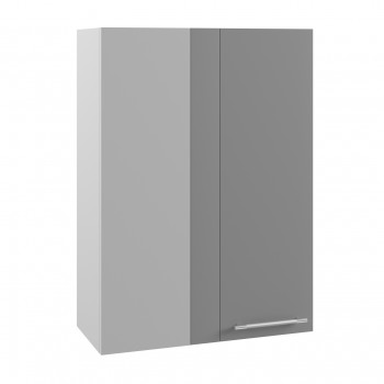 Лофт ВПУ 650 шкаф верхний угловой высокий (Штукатурка белая/корпус Серый) в Раздолинске - razdolinsk.mebel54.com | фото