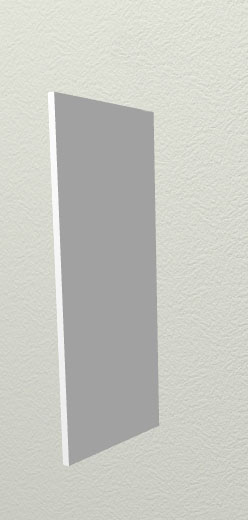 Панель торцевая ПТ 400 Капля (для шкафа торцевого верхнего) Белый в Раздолинске - razdolinsk.mebel54.com | фото