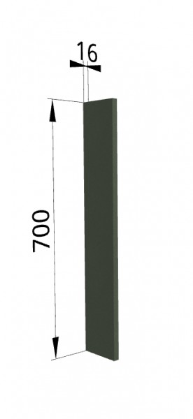 Панель торцевая ПТ 400 Квадро (для шкафа торцевого верхнего) Оливково-зеленый в Раздолинске - razdolinsk.mebel54.com | фото