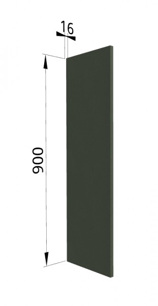 Панель торцевая ВП Квадро (для шкафа верхнего высокого) Оливково-зеленый в Раздолинске - razdolinsk.mebel54.com | фото