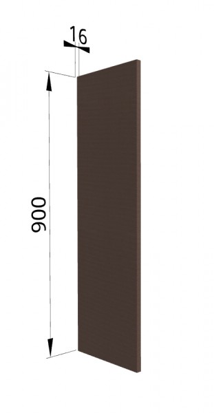 Панель торцевая ВП Квадро (для шкафа верхнего высокого) Шоколад кожа в Раздолинске - razdolinsk.mebel54.com | фото