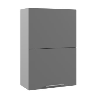 Ройс ВПГПМ 600 Шкаф верхний высокий Blum Aventos HF (Графит софт/корпус Серый) в Раздолинске - razdolinsk.mebel54.com | фото