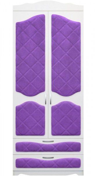 Шкаф 2-х створчатый с ящиками серии Иллюзия 32 Фиолетовый в Раздолинске - razdolinsk.mebel54.com | фото
