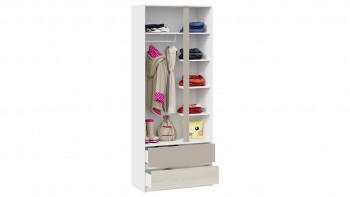 Шкаф для одежды комбинированный «Сканди» Дуб Гарден/Белый/Глиняный серый в Раздолинске - razdolinsk.mebel54.com | фото