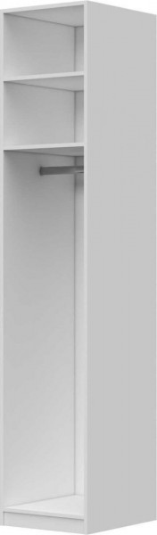 Шкаф ШР-1 зеркало, левый, Вива (Белый/Белый глянец/Платина) в Раздолинске - razdolinsk.mebel54.com | фото