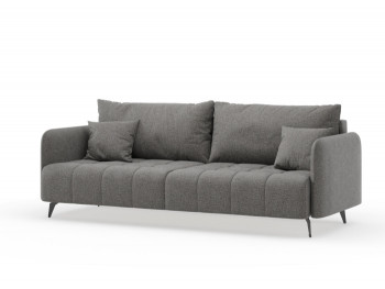 Валериан диван трёхместный прямой Стальной, ткань RICO FLEX 9292 в Раздолинске - razdolinsk.mebel54.com | фото