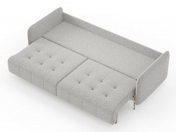 Валериан диван трёхместный прямой Светло-серый, ткань RICO FLEX 108 в Раздолинске - razdolinsk.mebel54.com | фото