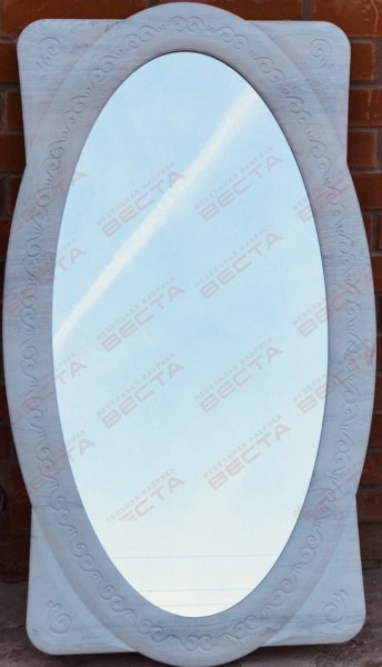 Зеркало Овальное МДФ Белый в Раздолинске - razdolinsk.mebel54.com | фото